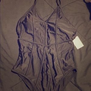 Black one piece swimsuit